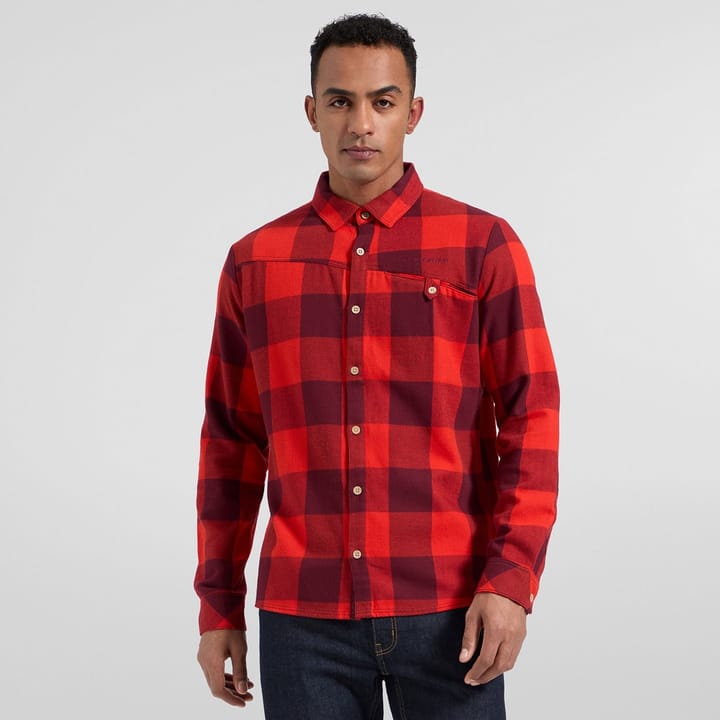 La Sportiva Men's Rambler Flannel Shirt Redwood/Mountain Red La Sportiva