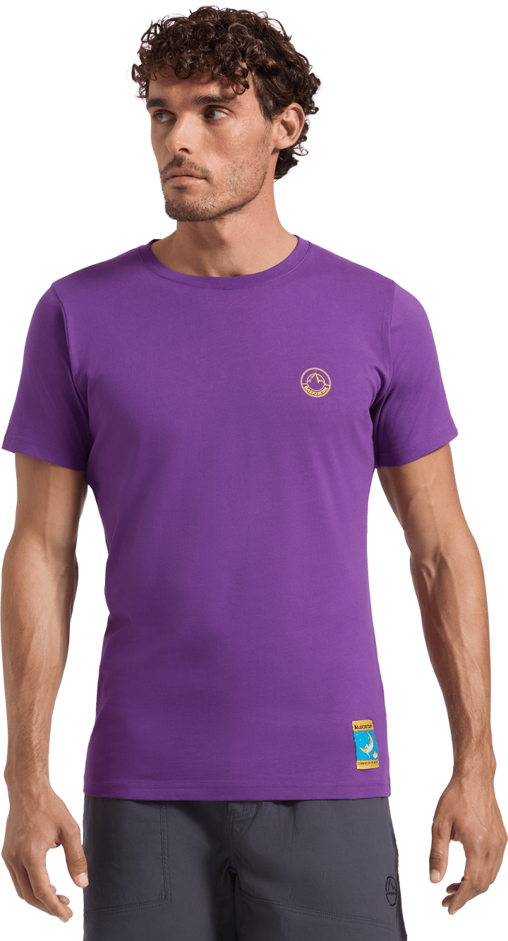 La Sportiva Men's Climbing On The Moon T-Shirt Viola/Giallo La Sportiva