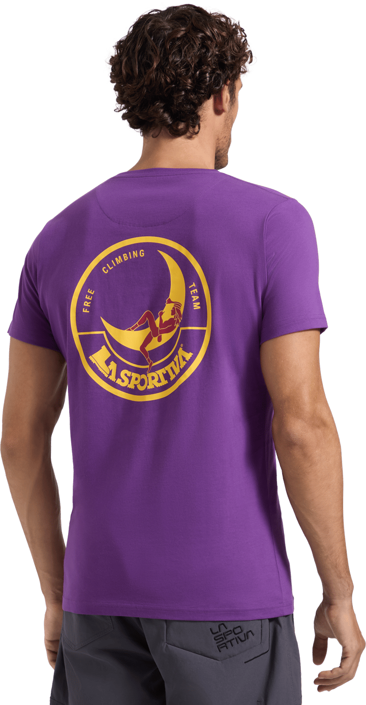 La Sportiva Men's Climbing On The Moon T-Shirt Viola/Giallo La Sportiva