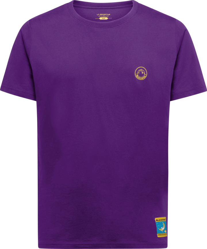 La Sportiva Men's Climbing On The Moon T-Shirt Viola/Giallo La Sportiva