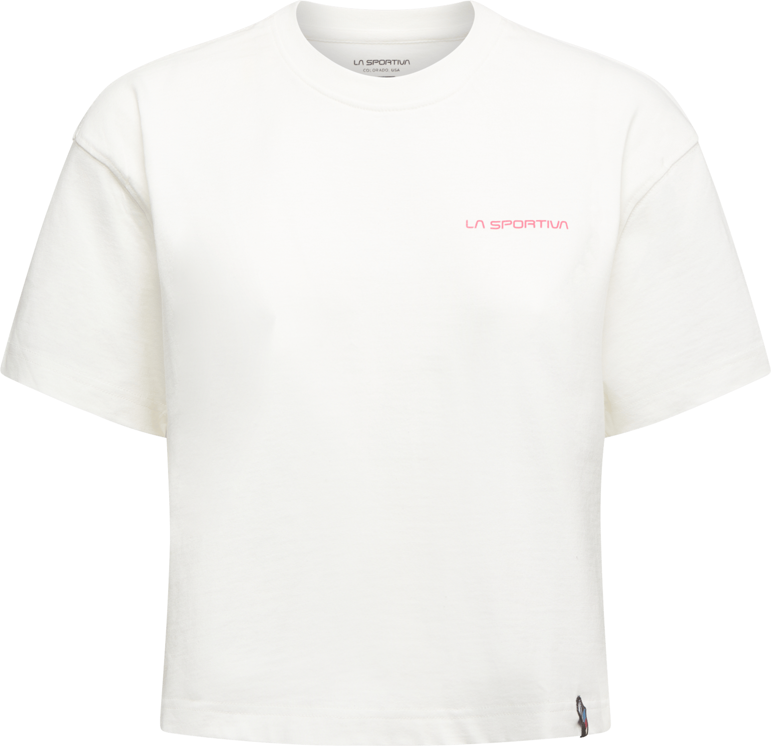 La Sportiva Women's Redgarden Crop T-Shirt Chalk/Azalea