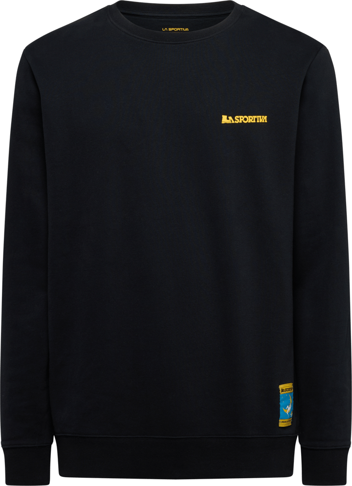 La Sportiva Men's Climbing On The Moon Sweatshirt Nero/Giallo La Sportiva
