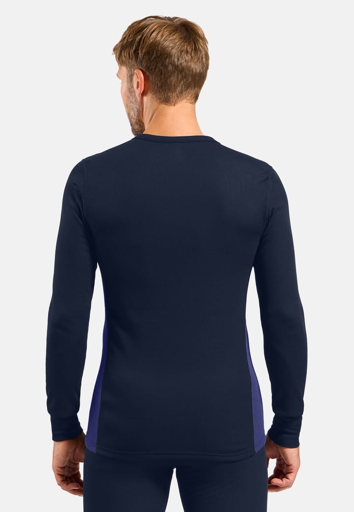 Odlo Men's Odlo Active Warm Base Layer Set Dark Sapphire - Skipper Blue Odlo