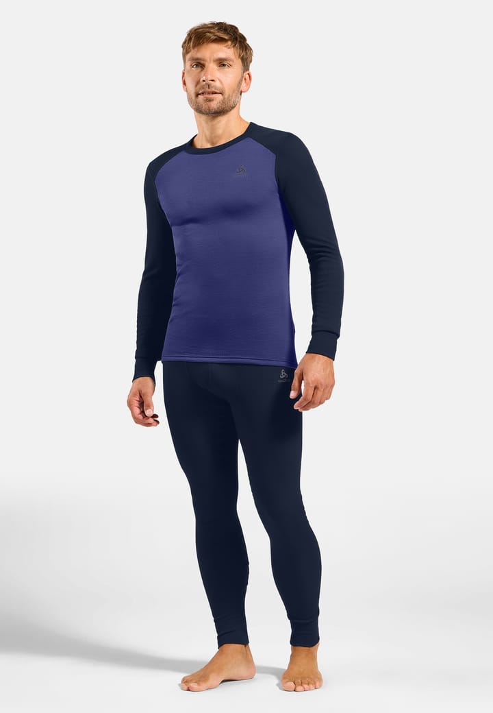 Odlo Men's Odlo Active Warm Base Layer Set Dark Sapphire - Skipper Blue Odlo