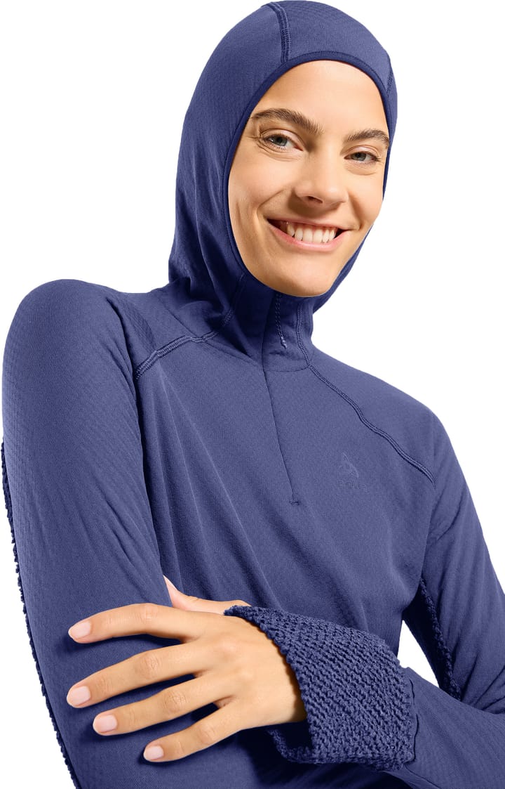 Odlo Women's Odlo X-Alp Mid Layer Hoody Skipper Blue Odlo