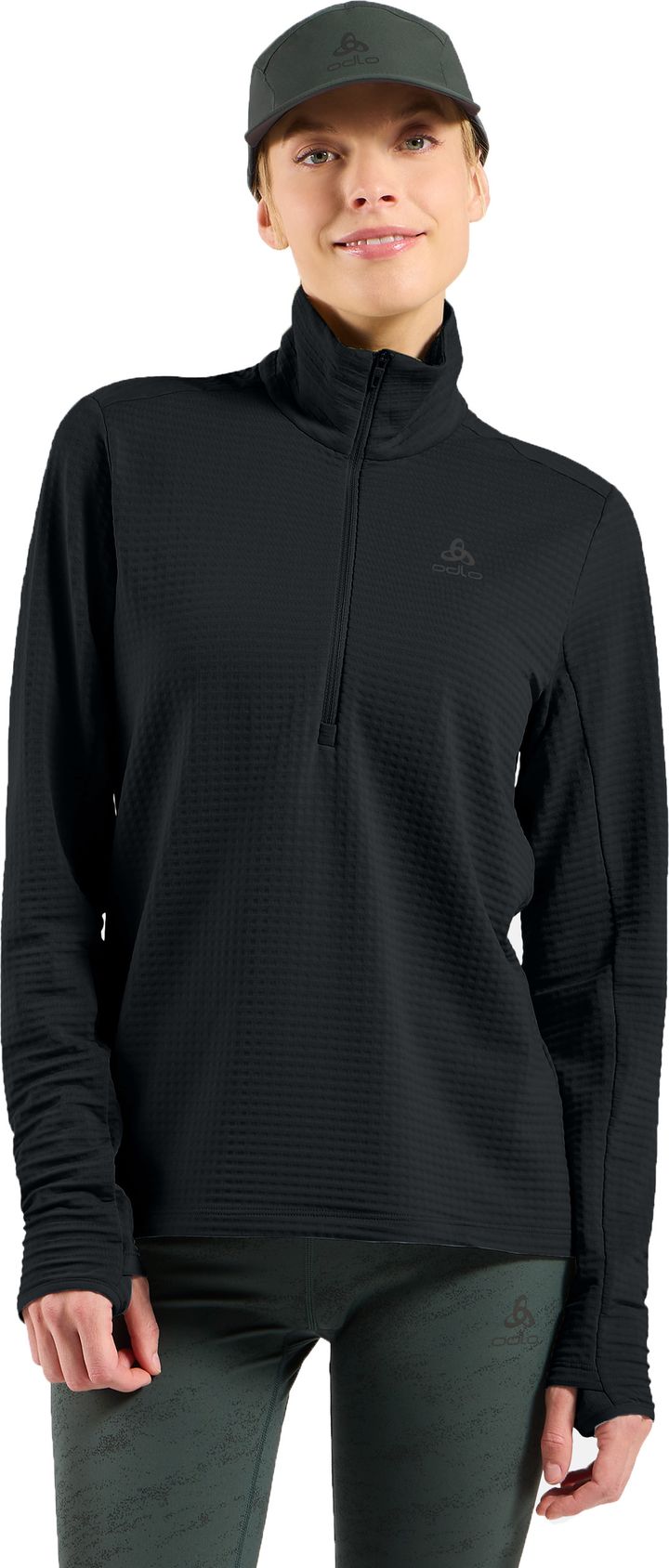 Odlo Women's Odlo Essential Thermal Mid Layer 1/2 Zip Black Odlo Odlo Women's Odlo Essential Thermal Mid Layer 1/2 Zip Black Odlo
