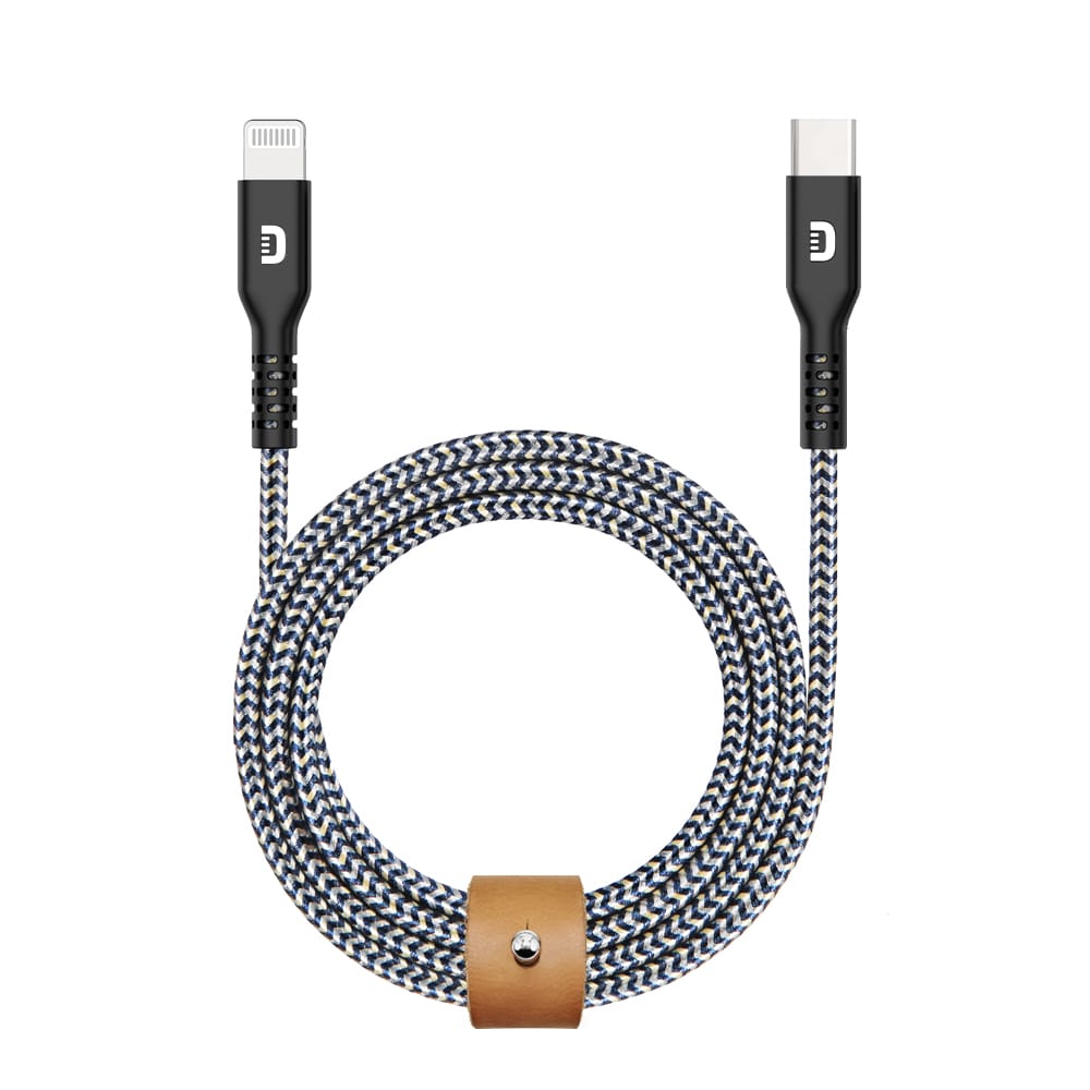 SuperCord USB-C to Lightning Cable 1m Black