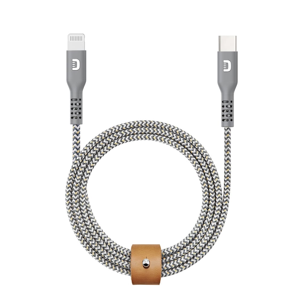 SuperCord USB-C to Lightning Cable 1m Grey