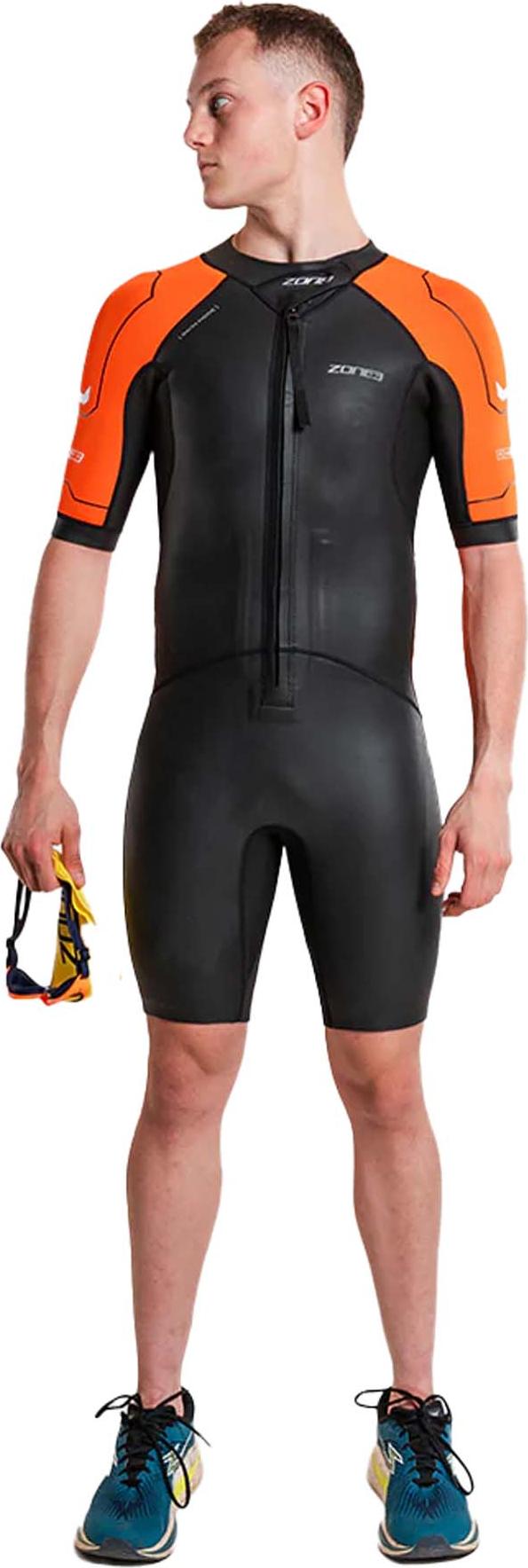 Zone3 Men's Versa Swimrun Wetsuit Black/orange Zone3